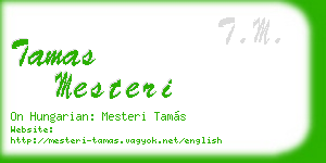 tamas mesteri business card